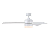 Westinghouse 73147LE Alta Vista 52-Inch Three-Blade Indoor Ceiling Fan, Matte White Finish, Dimmable LED Light Fixture with Color Temperature Selection, Backlit Wall Control Included