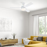 Westinghouse 73147LE Alta Vista 52-Inch Three-Blade Indoor Ceiling Fan, Matte White Finish, Dimmable LED Light Fixture with Color Temperature Selection, Backlit Wall Control Included