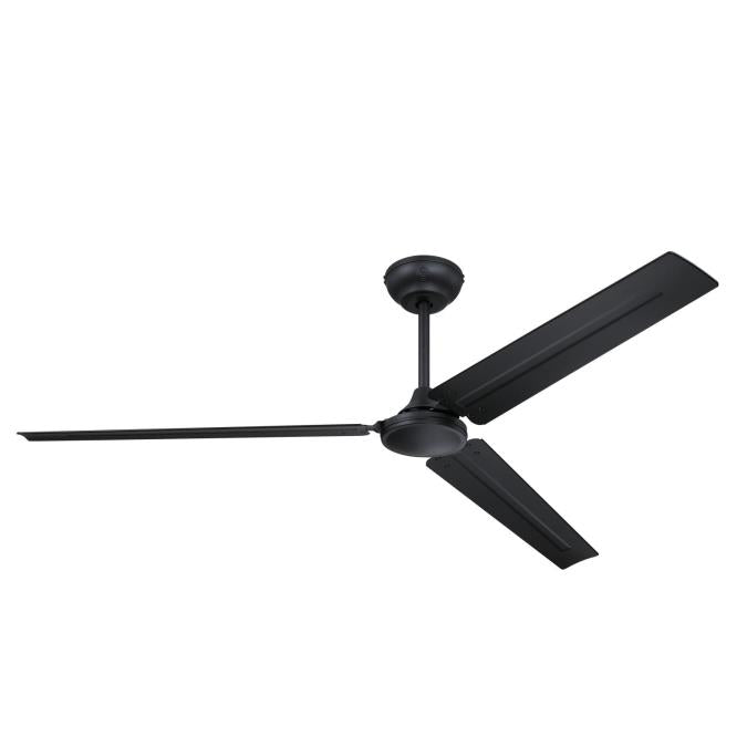 Westinghouse 73158LE Jax Industrial-Style 72-Inch Three-Blade Indoor/Outdoor Ceiling Fan, Matte Black Finish, DC Motor, Remote Control Included