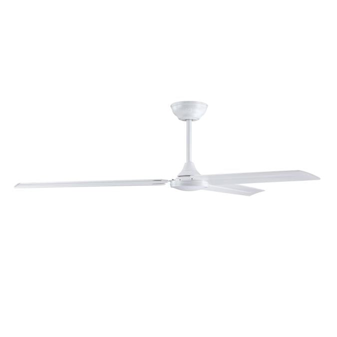 Westinghouse 73159LE Jax Industrial-Style 72-Inch Three-Blade Indoor/Outdoor Ceiling Fan, Matte White Finish, DC Motor, Remote Control Included