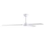 Westinghouse 73159LE Jax Industrial-Style 72-Inch Three-Blade Indoor/Outdoor Ceiling Fan, Matte White Finish, DC Motor, Remote Control Included