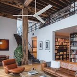 Westinghouse 73159LE Jax Industrial-Style 72-Inch Three-Blade Indoor/Outdoor Ceiling Fan, Matte White Finish, DC Motor, Remote Control Included