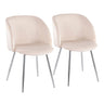Luna - Contemporary Chair (Set of 2) - Chrome Legs