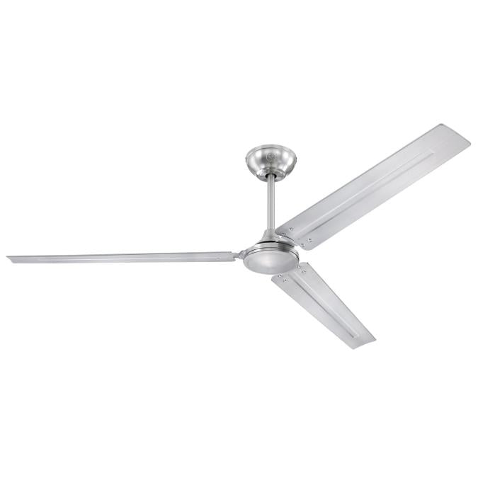 Westinghouse 73160LE Jax Industrial-Style 72-Inch Three-Blade Indoor Ceiling Fan, Brushed Nickel Finish, DC Motor, Remote Control Included