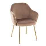 Buena - Dining Chair (Set of 2) - Gold Metal Legs