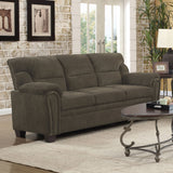 Scottsdale - Sofa With Nailhead Trims Upholstered Living Room Seating - Brown