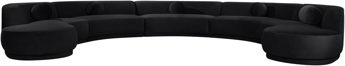 Avra - 192" Velvet Performance Fabric Upholstered Sectional