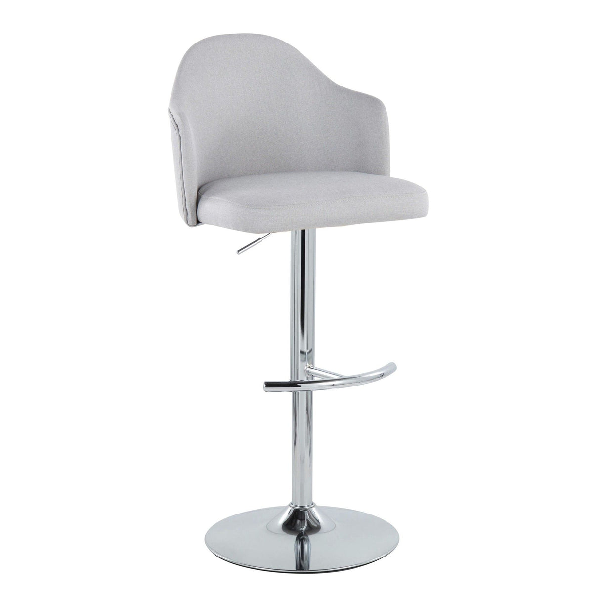 Ahoy - Adjustable Barstool With Chrome Metal Base (Set of 2)