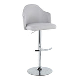 Ahoy - Adjustable Barstool With Chrome Metal Base (Set of 2)