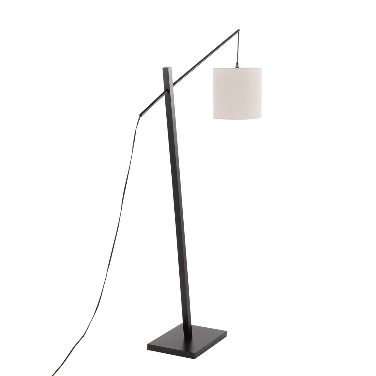Arturo - Contemporary Floor Lamp - Black Wood