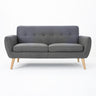 Modern Loveseat Sofa With Button Tufted Backrest