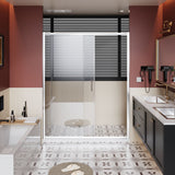 Sliding Shower Door With And Handle - Chrome