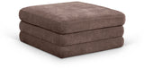 Stellar - Chenille Fabric Upholstered Modular Modular Ottoman