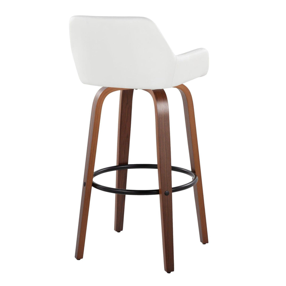 Daniella - 30" Fixed-Height Barstool (Set of 2) - White And Dark Brown