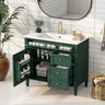 Bathroom Vanity & Top Sink, Modern Bathroom Storage Cabinet With 2 Drawers And A Tip-Out Drawer