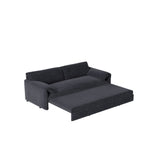 Pull Out 3 In 1 Convertible Sleeper Sofa With Side Storage, Multi Functional