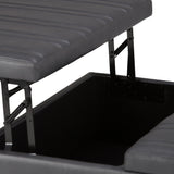 Ellis - Coffee Table Storage Ottoman Contemporary Design