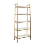 Parker - Bookcase With 5 Shelves - Off White / Natural