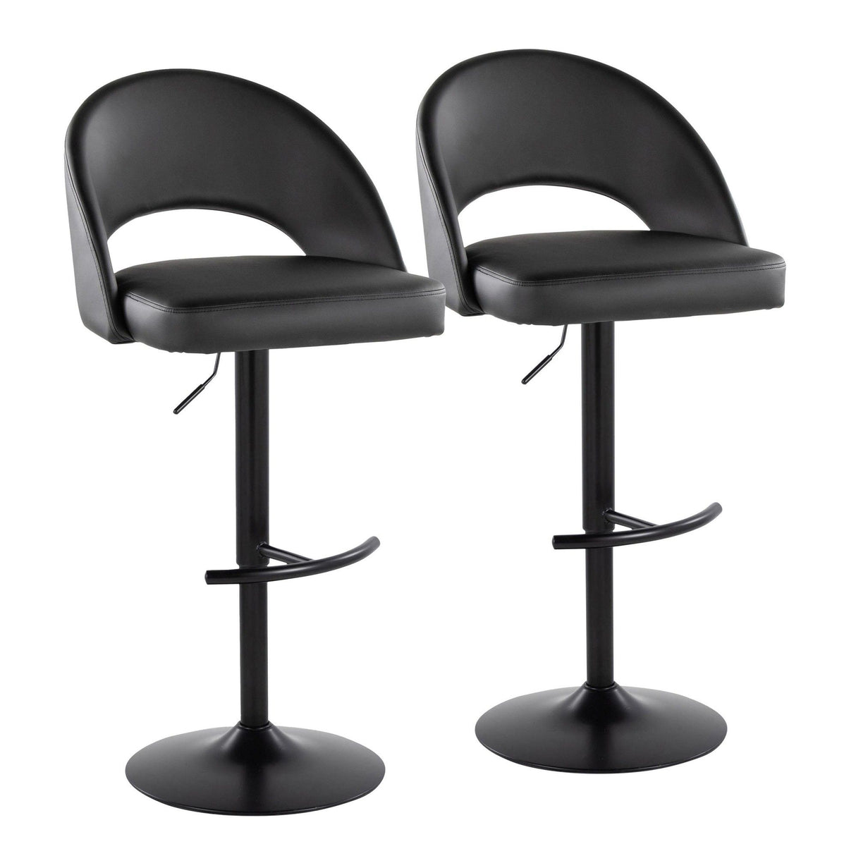 Renee - Adjustable Barstool (Set of 2) - Black Base