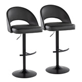 Renee - Adjustable Barstool (Set of 2) - Black Base