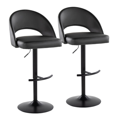 Renee - Adjustable Barstool (Set of 2) - Black Base