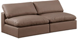 Comfy - Faux Leather Modular Armless Sofa 2 Seats