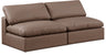 Comfy - Faux Leather Modular Armless Sofa 2 Seats