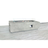 Rectangular Propane Fire Pit Table With Fiber Reinforcement And Adjustable Flame Control - Gray