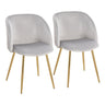 Luna - Pleated Contemporary Chair (Set of 2)