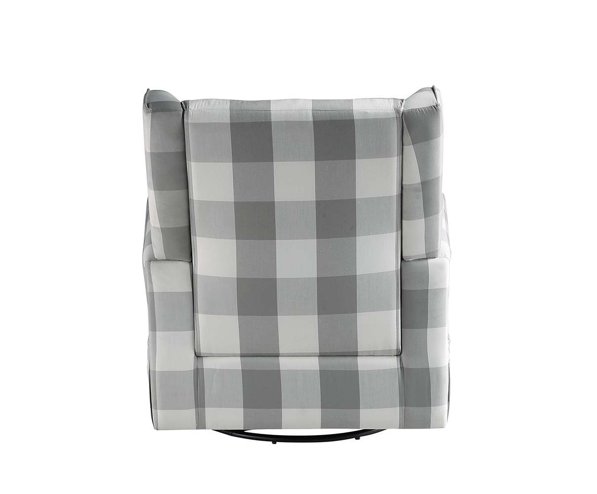Patli - Swivel Chair With Glider - Gray Fabric