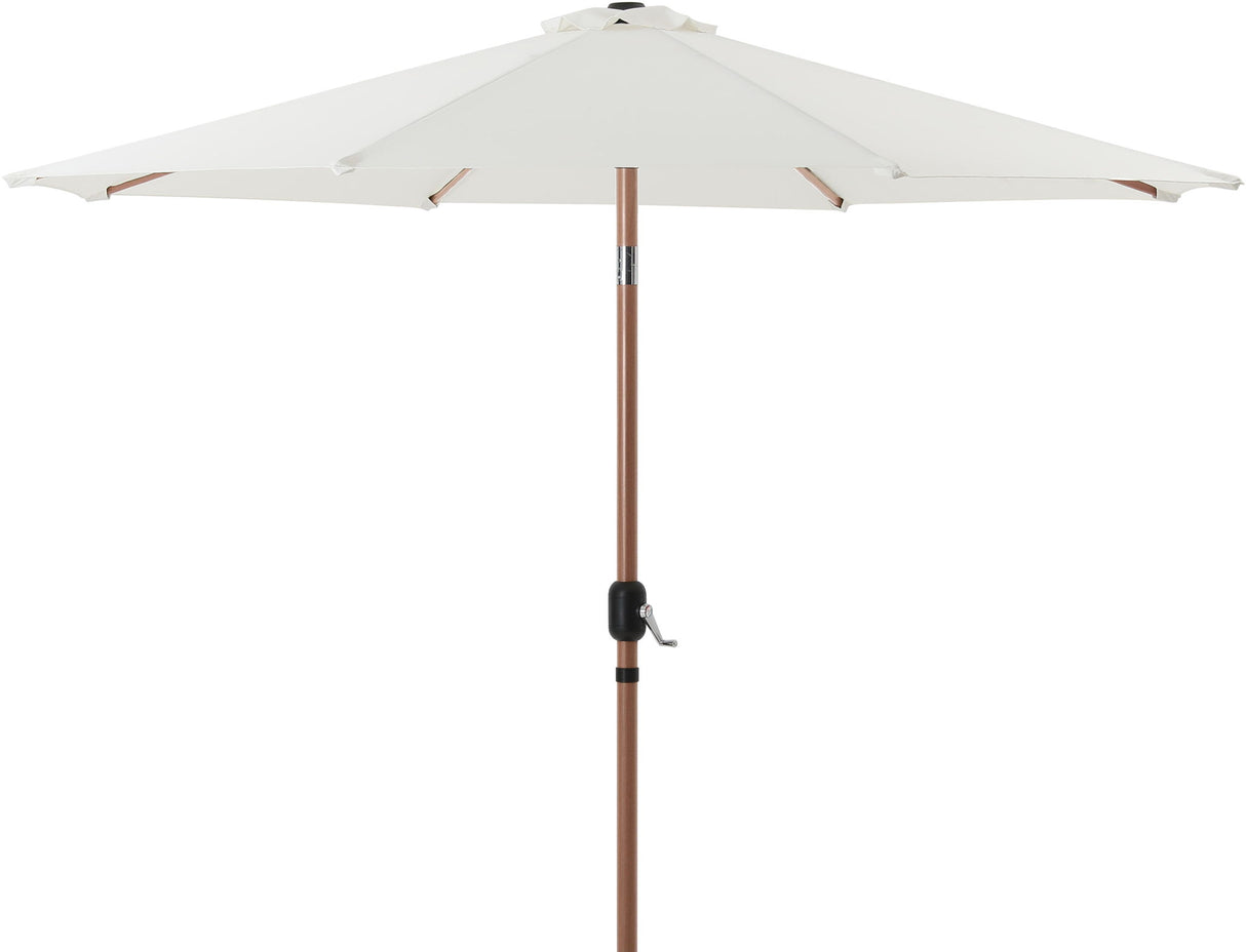 Fiji - Aluminum Patio Umbrella With Round Black And Teak Base