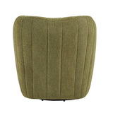 Finley - Upholstered Contemporary Swivel Accent Chair - Black Metal
