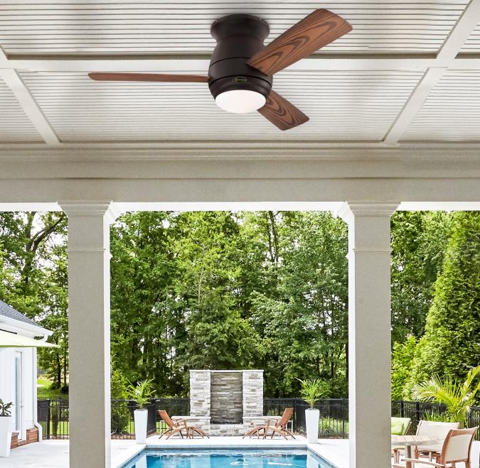 Westinghouse 74004B00 Halley 44-Inch Indoor/Outdoor Smart WiFi Ceiling Fan with Dimmable LED Light Fixture