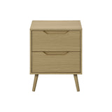 Accent Table With Storage Drawers - Natural