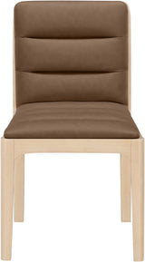 Ellis - Vegan Leather Upholstered Dining Chair (Set of 2) - Natural Base