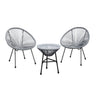 Acapulco Style 3 Piece Patio Bistro Set With Chairs