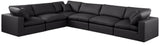 Comfy - 6 Piece Faux Leather Modular Corner Sectional