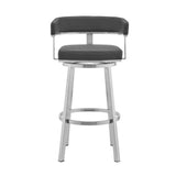 Cohen - Brushed Stainless Steel Swivel Bar Stool