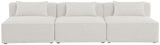 Cube - Linen Modular 3 Seat Armless Sofa