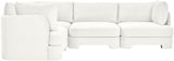 Hammond - Velvet Performance Fabric Upholstered 4 Piece Sectional