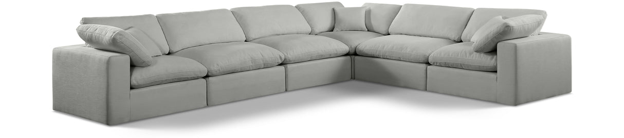 Comfy - 6 Piece Linen Modular Corner Sectional