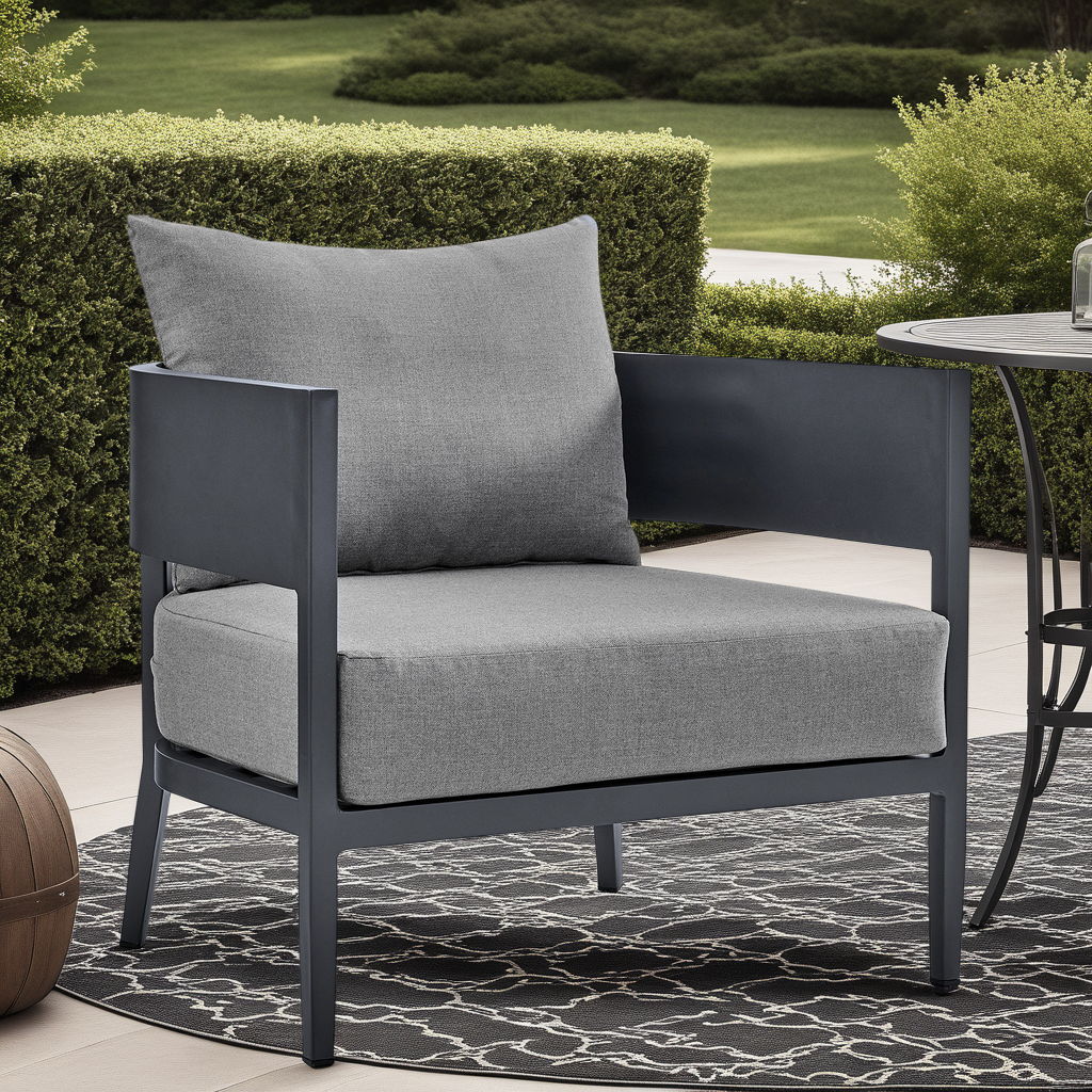 Menorca - Aluminum Outdoor Chair - Dark Gray