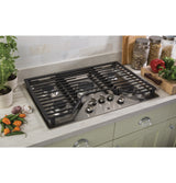 GE JGP5030SLSS - 30 in. 5-Burner Natural Gas Cooktop with Simmer Burner, Power Burner and Dishwasher Safe Grates - Stainless Steel