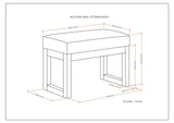 Milltown - Upholstered Ottoman Bench