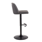 Toriano - Contemporary Adjustable Bar Stool With Rounded T Footrest (Set of 2)