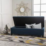 Upholstered Storage Ottoman Bench, Foot Rest For Bedroom