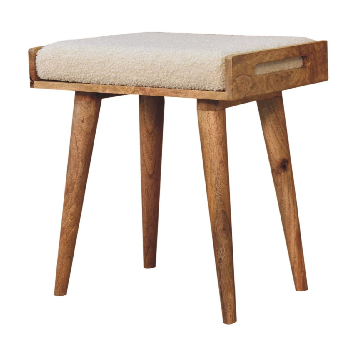 Tray Style Footstool - Cream