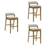 Landyn - 30" Amber Glow Bar Height Rubberwood Barstool
