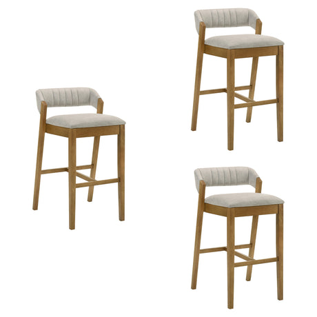 Landyn - 30" Amber Glow Bar Height Rubberwood Barstool