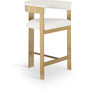 Romeo - Faux Leather Counter Stool With Gold Base (Set of 2)